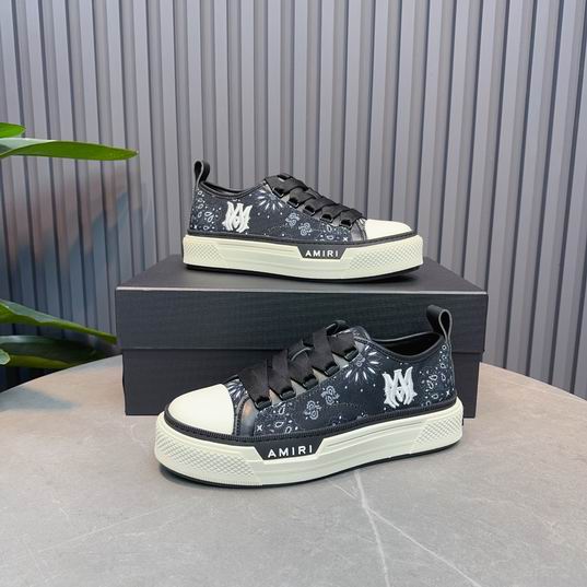 AMIRI Black Bandana Print Low-Top Sneakers