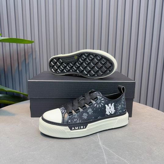 AMIRI Black Bandana Print Low-Top Sneakers