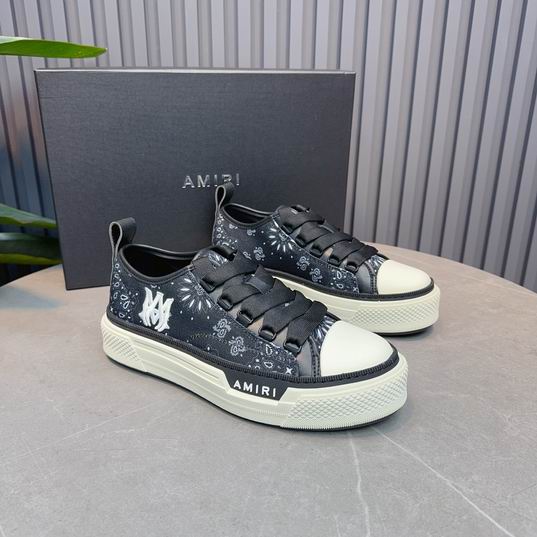 AMIRI Black Bandana Print Low-Top Sneakers
