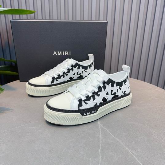 AMIRI Black & White Star Low-Top Sneakers with Cream Sole