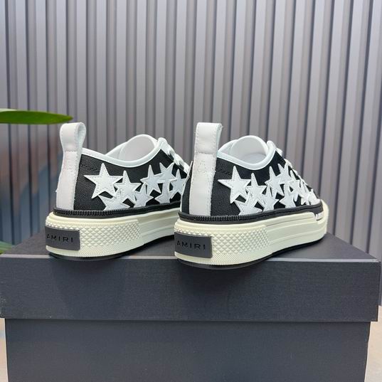 AMIRI Black & White Star Low-Top Sneakers with Cream Sole