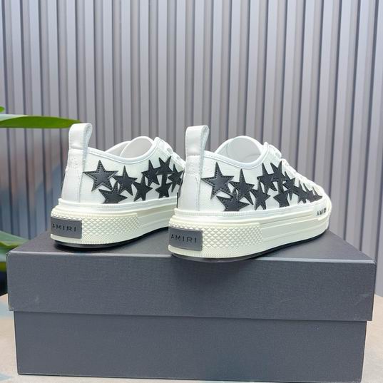 AMIRI White & Black Star Low-Top Sneakers with Cream Sole