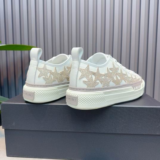 AMIRI White & Beige Star Low-Top Sneakers with Cream Sole