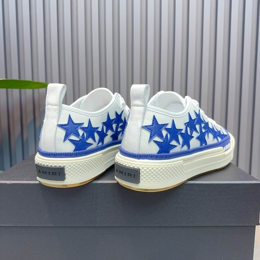 AMIRI White & Royal Blue Star Low-Top Sneakers