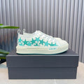 AMIRI White & Turquoise Star Low-Top Sneakers