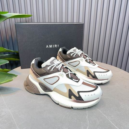 AMIRI White & Taupe Chunky Low-Top Sneakers