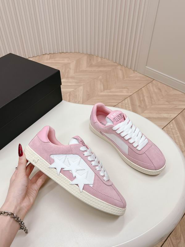AMIRI Pink Low-Top Sneakers with White Star Panels