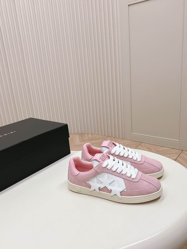 AMIRI Pink Low-Top Sneakers with White Star Panels