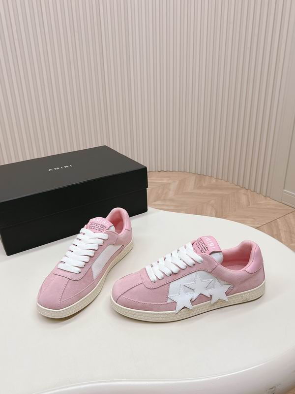 AMIRI Pink Low-Top Sneakers with White Star Panels