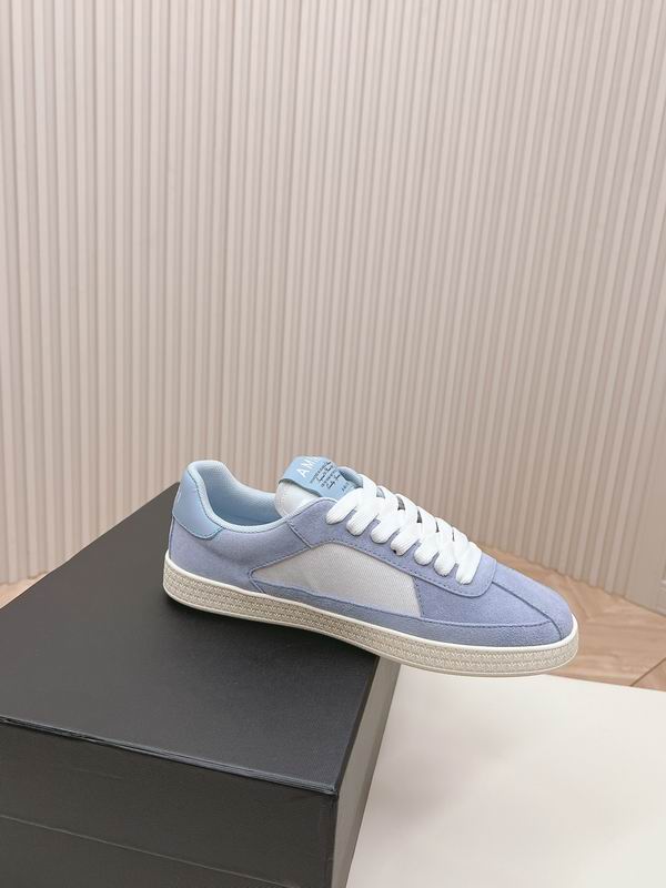 AMIRI Light Blue Low-Top Sneakers with White Star Panels