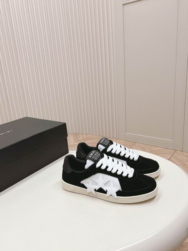 AMIRI Black Low-Top Sneakers with White Star Panels