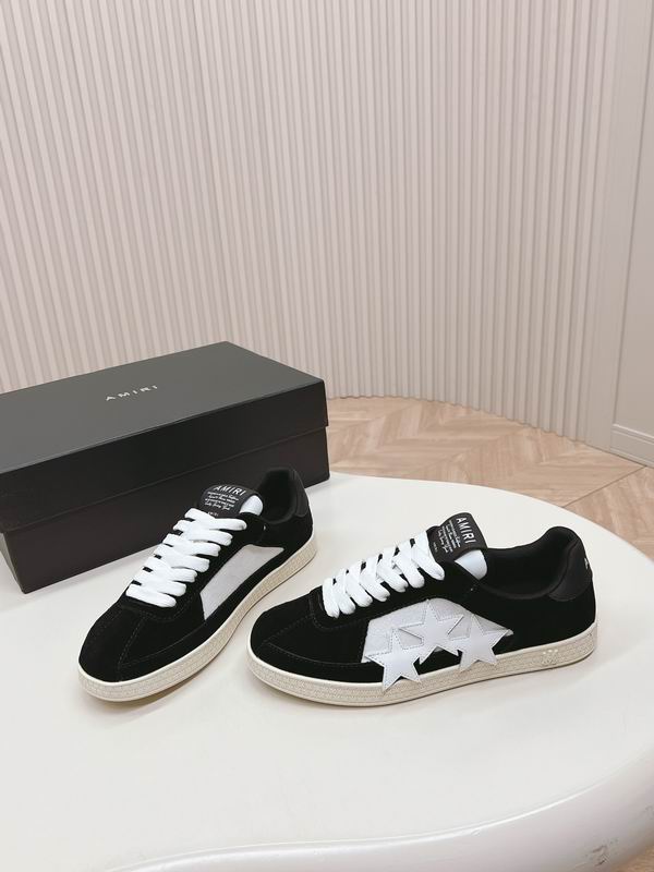 AMIRI Black Low-Top Sneakers with White Star Panels