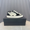 AMIRI Black and Cream Low-Top Sneakers with Star Details