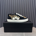 AMIRI Black Leopard-Print Low-Top Sneakers with White Stars