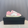 AMIRI Pink Low-Top Sneakers with White Stars and Cream Sole