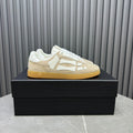 AMIRI Beige Low-Top Sneakers with White Bone Details and Gum Sole
