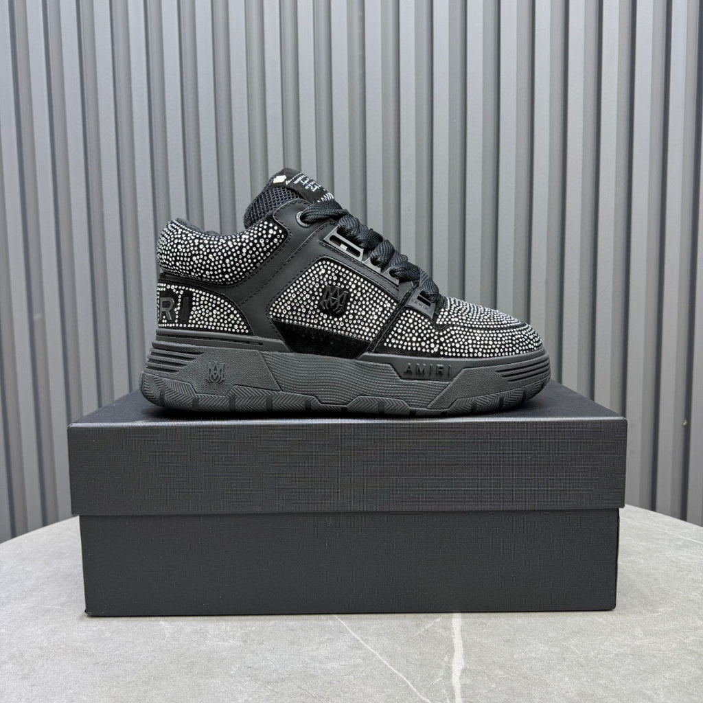 AMIRI Black Embellished Sneakers with Chunky Sole