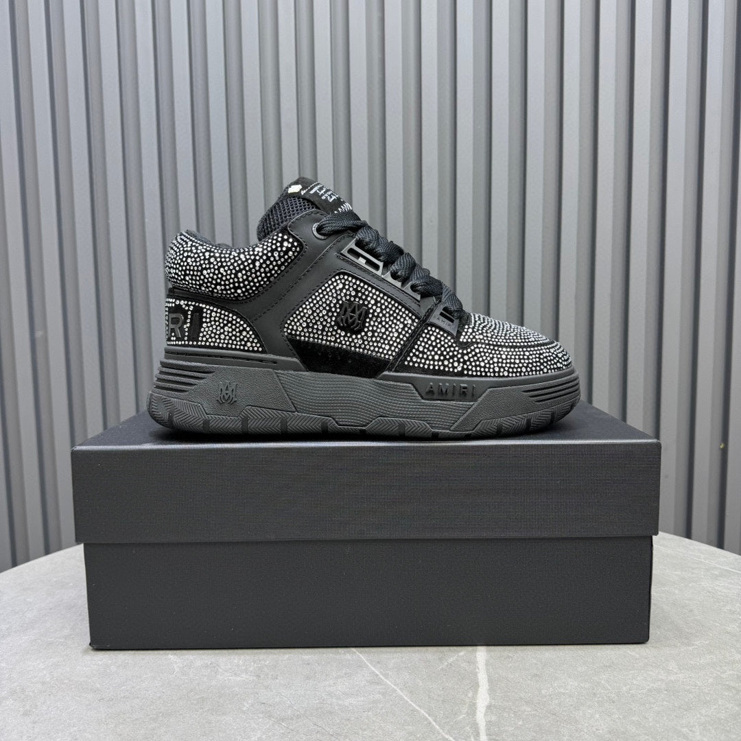 AMIRI Black Embellished Sneakers with Chunky Sole