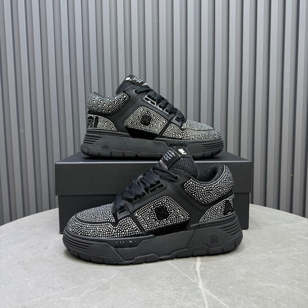 AMIRI Black Embellished Sneakers with Chunky Sole