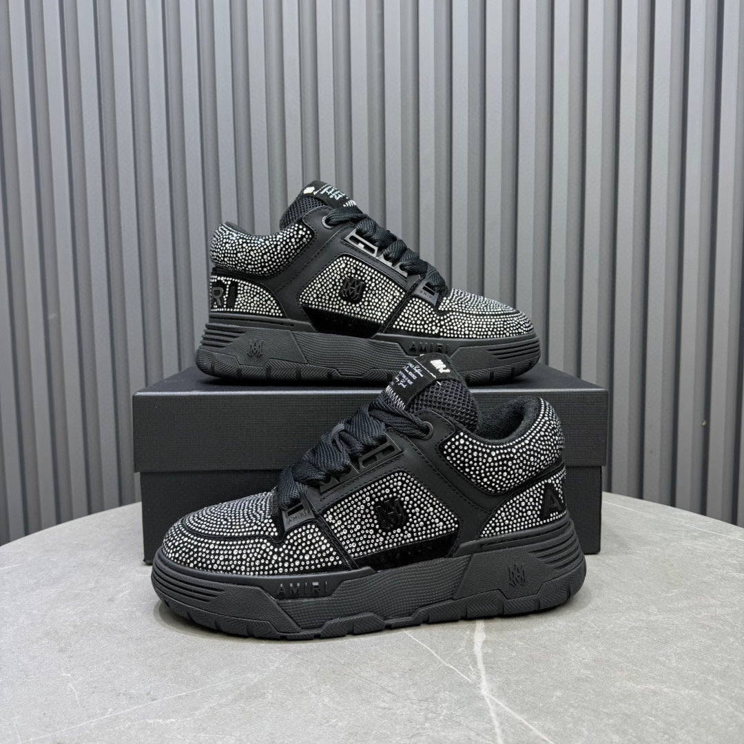 AMIRI Black Embellished Sneakers with Chunky Sole
