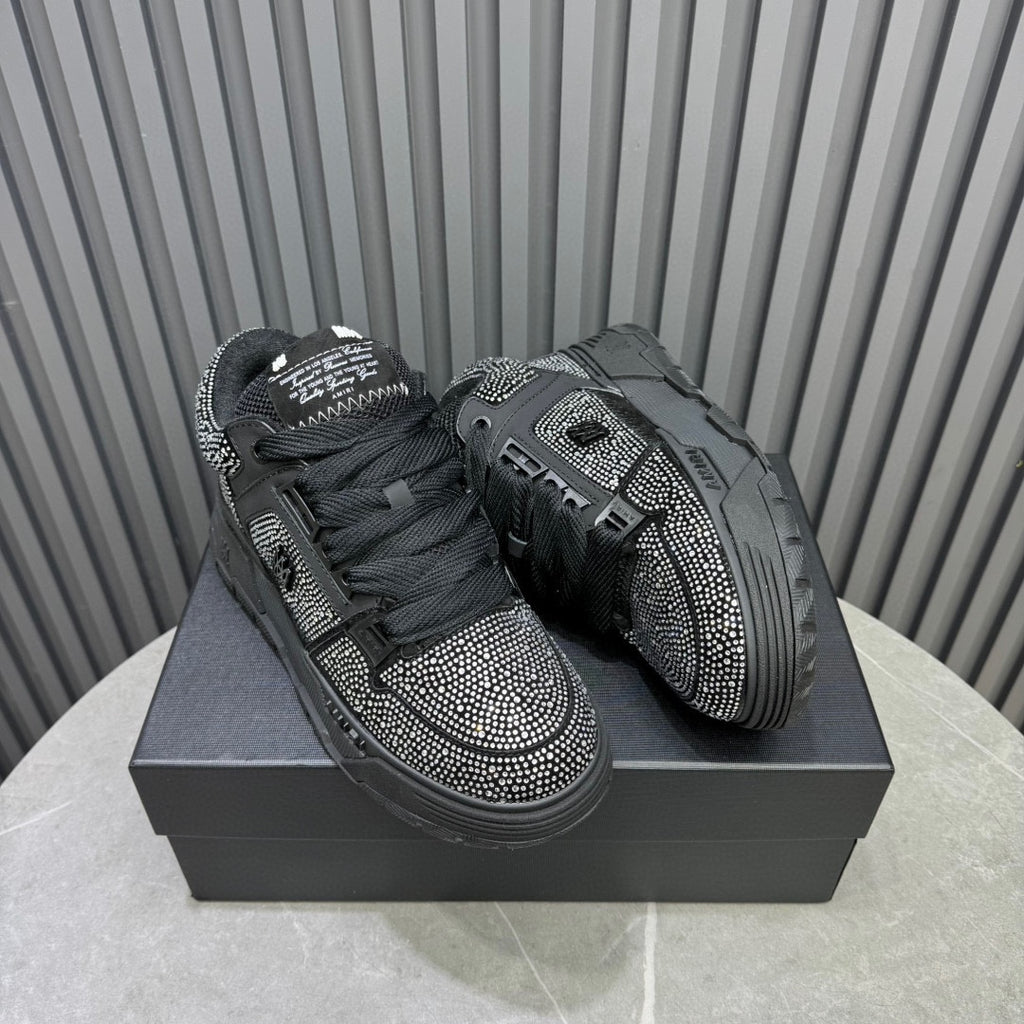 AMIRI Black Embellished Sneakers with Chunky Sole