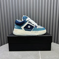 AMIRI Blue and White Embellished Sneakers with Chunky Sole