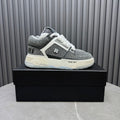 AMIRI Grey and White Embellished Sneakers with Chunky Sole