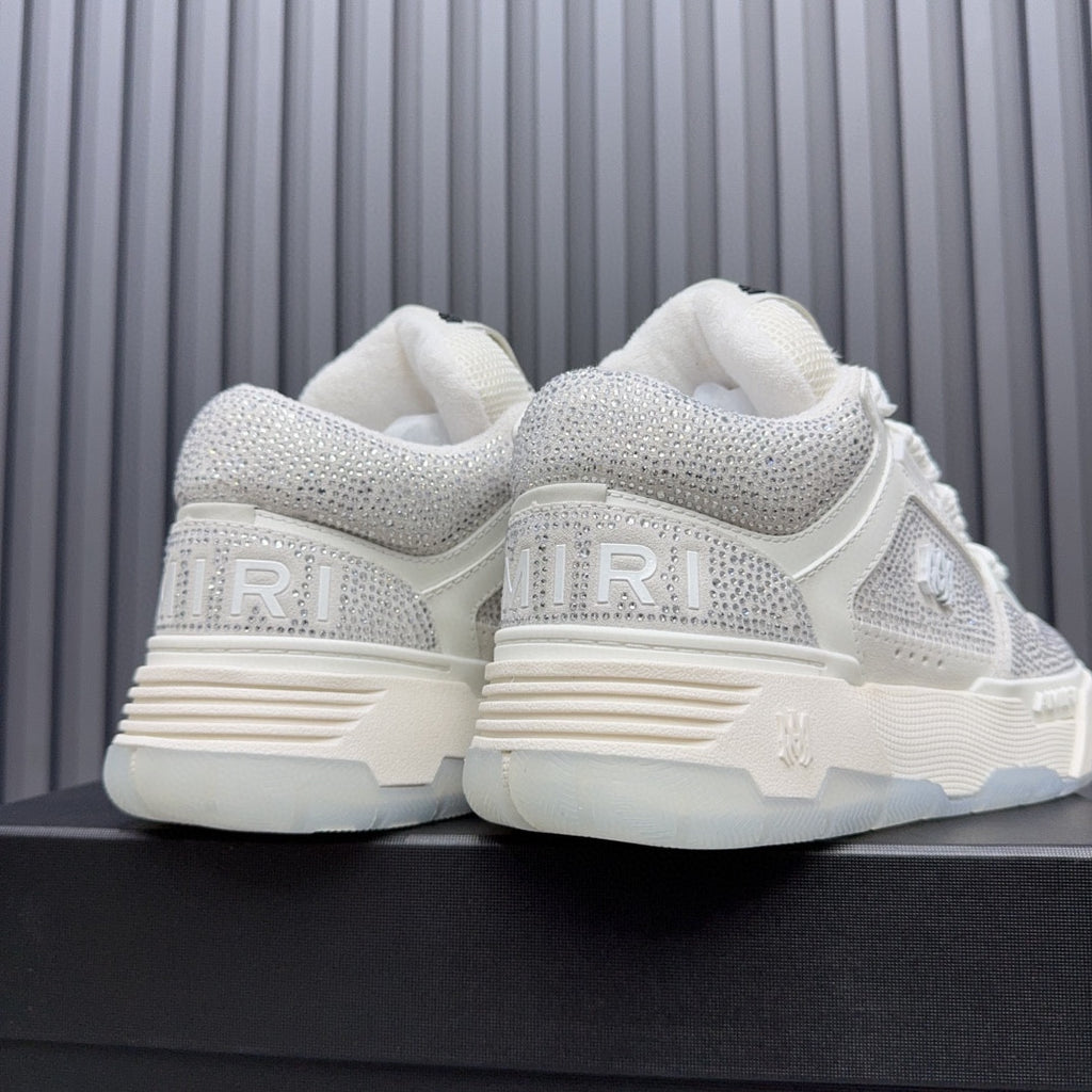 AMIRI White Embellished Sneakers with Chunky Sole