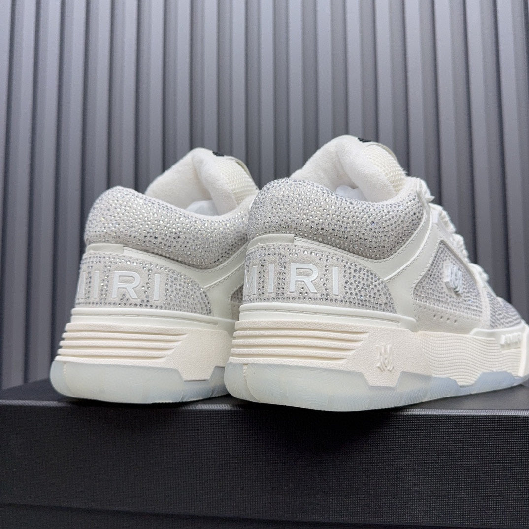 AMIRI White Embellished Sneakers with Chunky Sole
