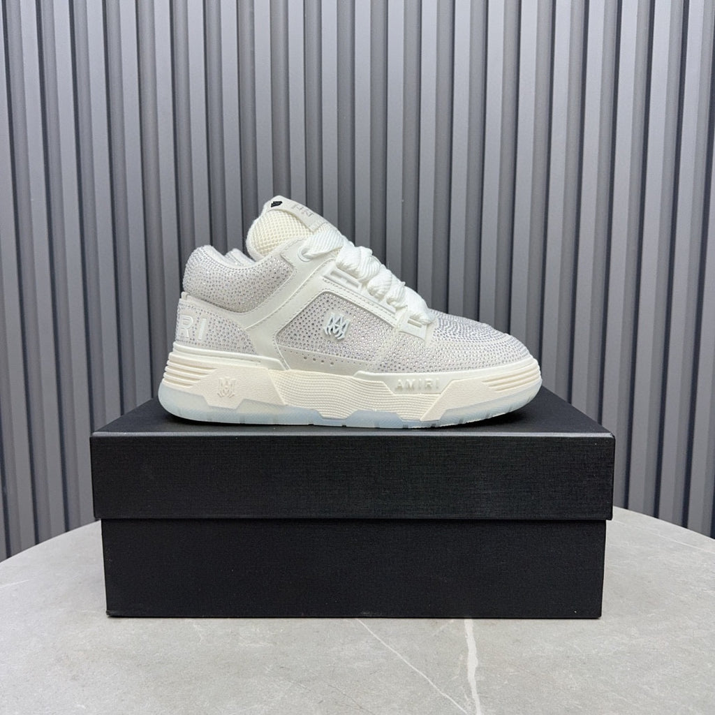 AMIRI White Embellished Sneakers with Chunky Sole
