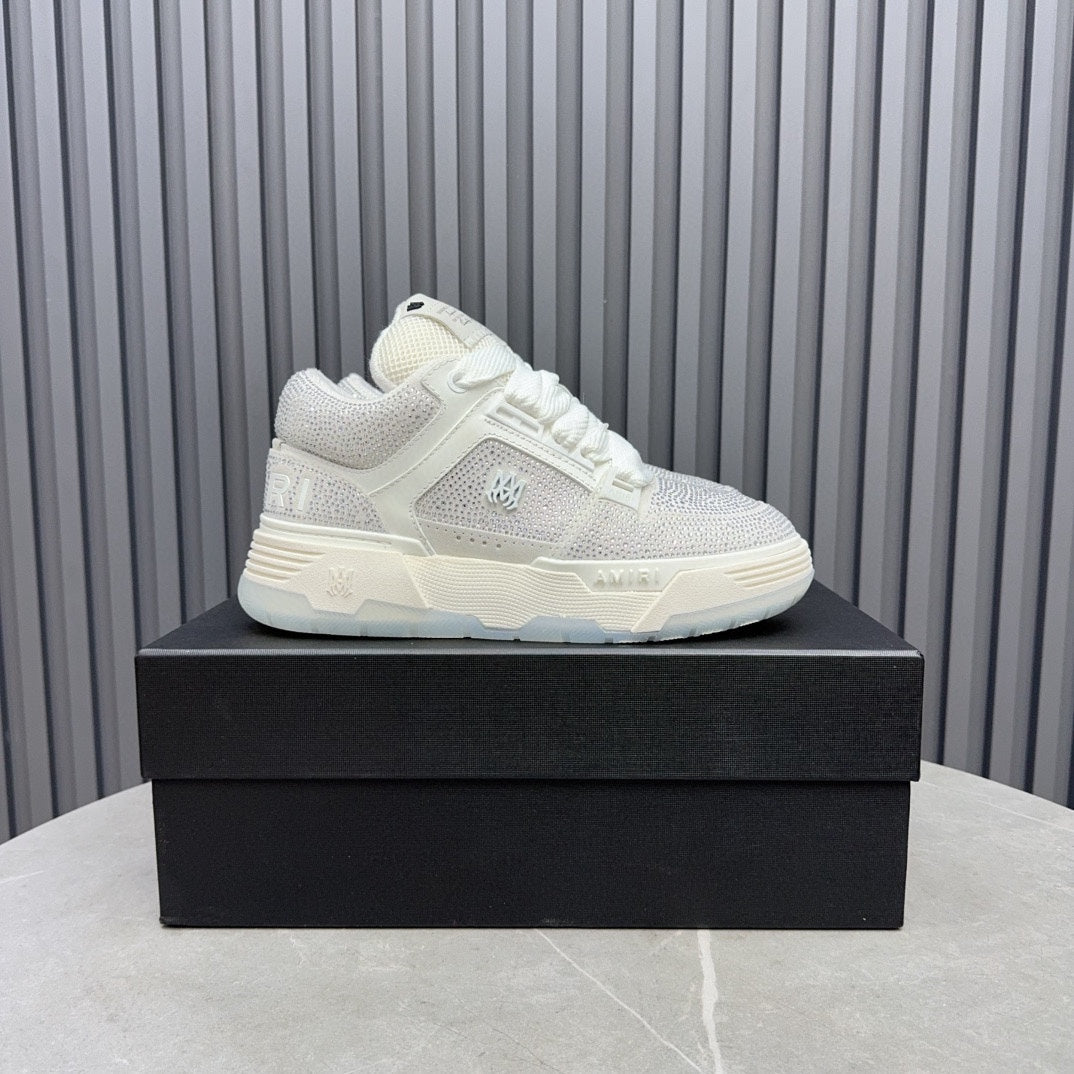 AMIRI White Embellished Sneakers with Chunky Sole