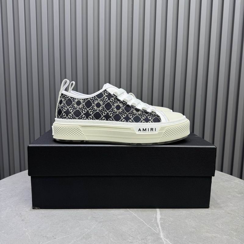 AMIRI Black & White Patterned Low-Top Sneakers