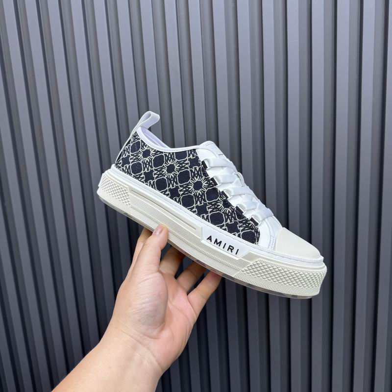 AMIRI Black & White Patterned Low-Top Sneakers