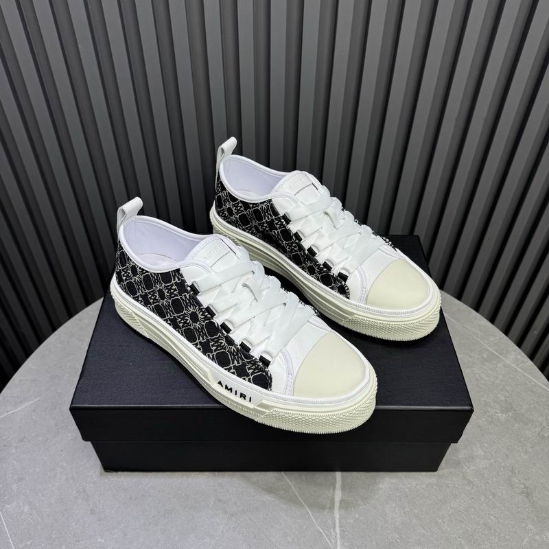 AMIRI Black & White Patterned Low-Top Sneakers