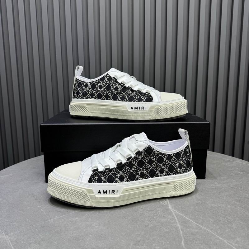 AMIRI Black & White Patterned Low-Top Sneakers
