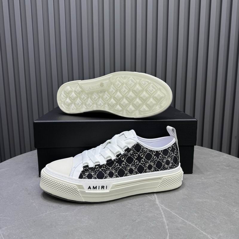 AMIRI Black & White Patterned Low-Top Sneakers