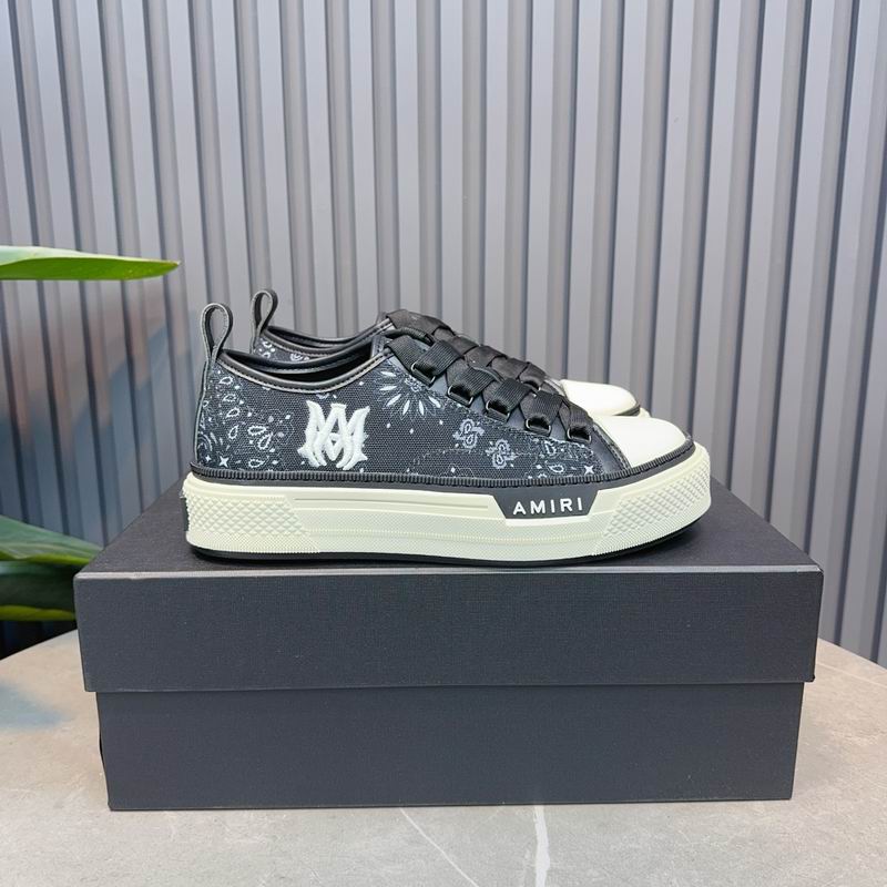 AMIRI Black Paisley Low-Top Sneakers