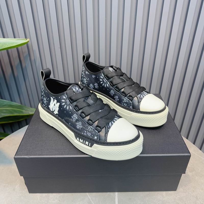AMIRI Black Paisley Low-Top Sneakers