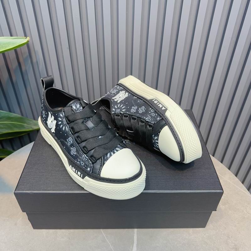 AMIRI Black Paisley Low-Top Sneakers