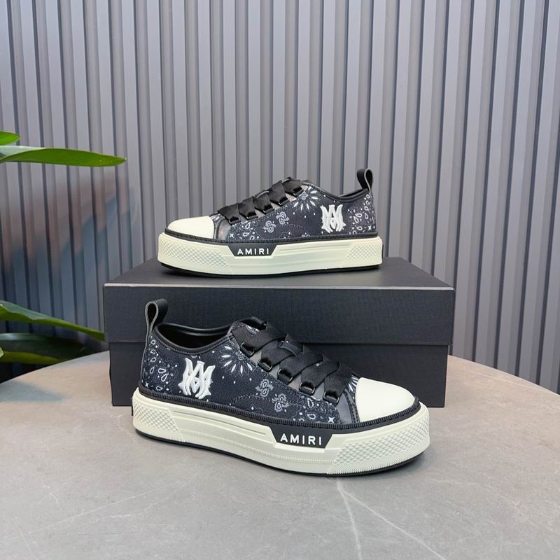 AMIRI Black Paisley Low-Top Sneakers