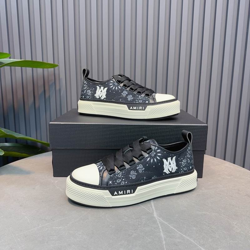 AMIRI Black Paisley Low-Top Sneakers
