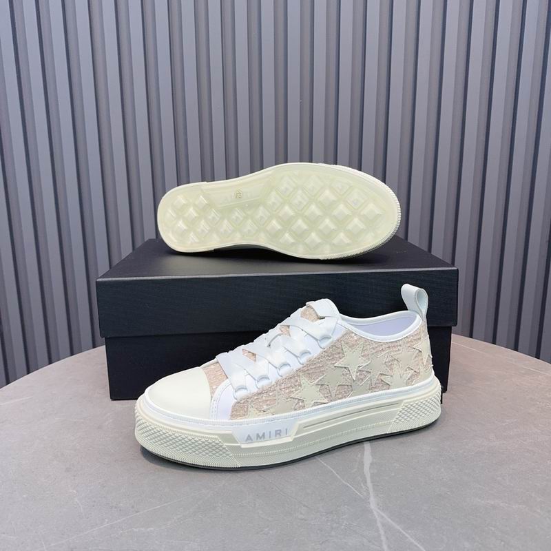 AMIRI Beige & White Star Low-Top Sneakers