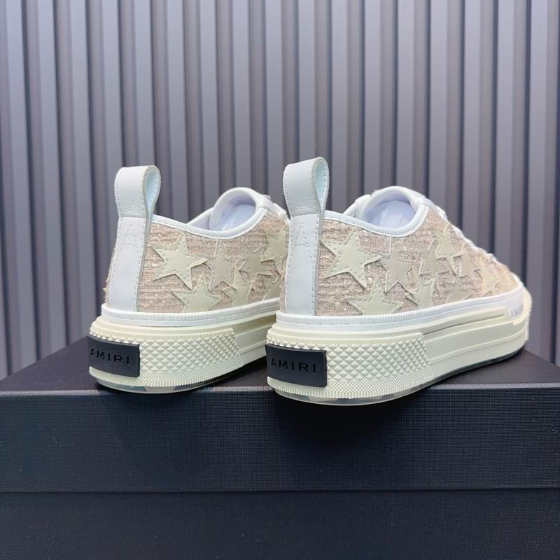 AMIRI Beige & White Star Low-Top Sneakers
