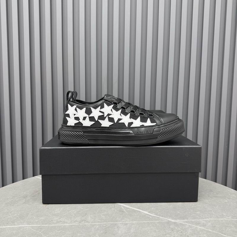 AMIRI Black & White Star Low-Top Sneakers