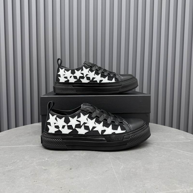 AMIRI Black & White Star Low-Top Sneakers