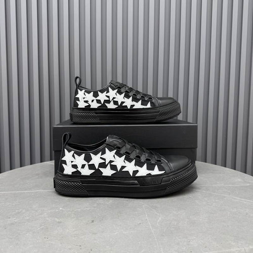 AMIRI Black & White Star Low-Top Sneakers