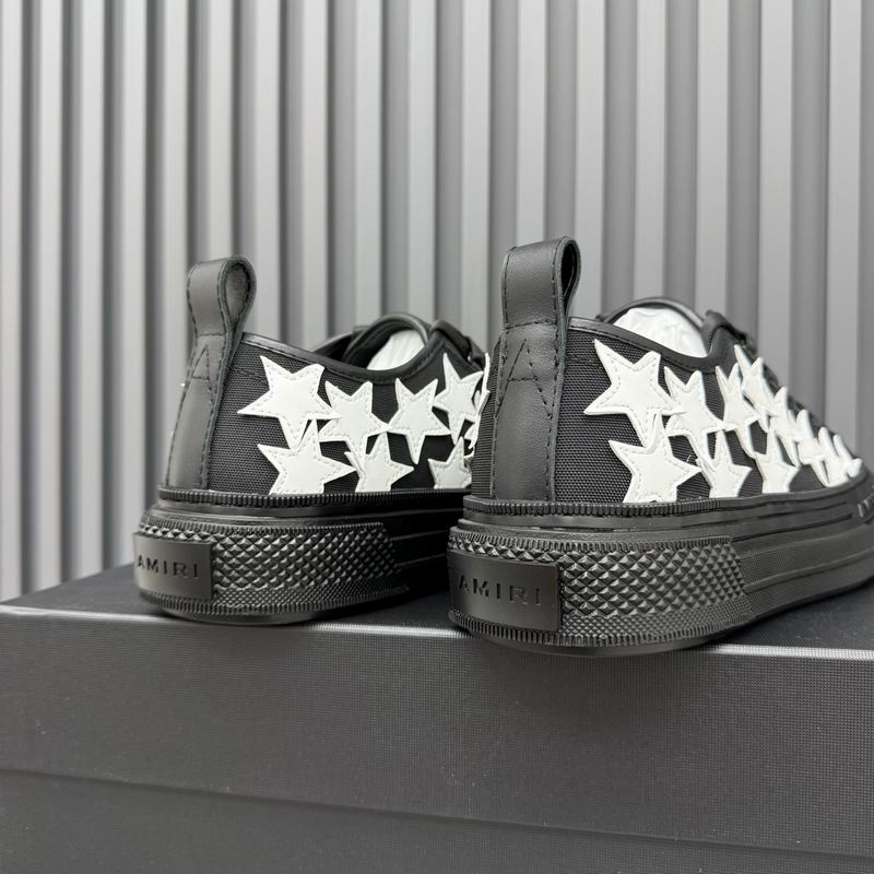 AMIRI Black & White Star Low-Top Sneakers