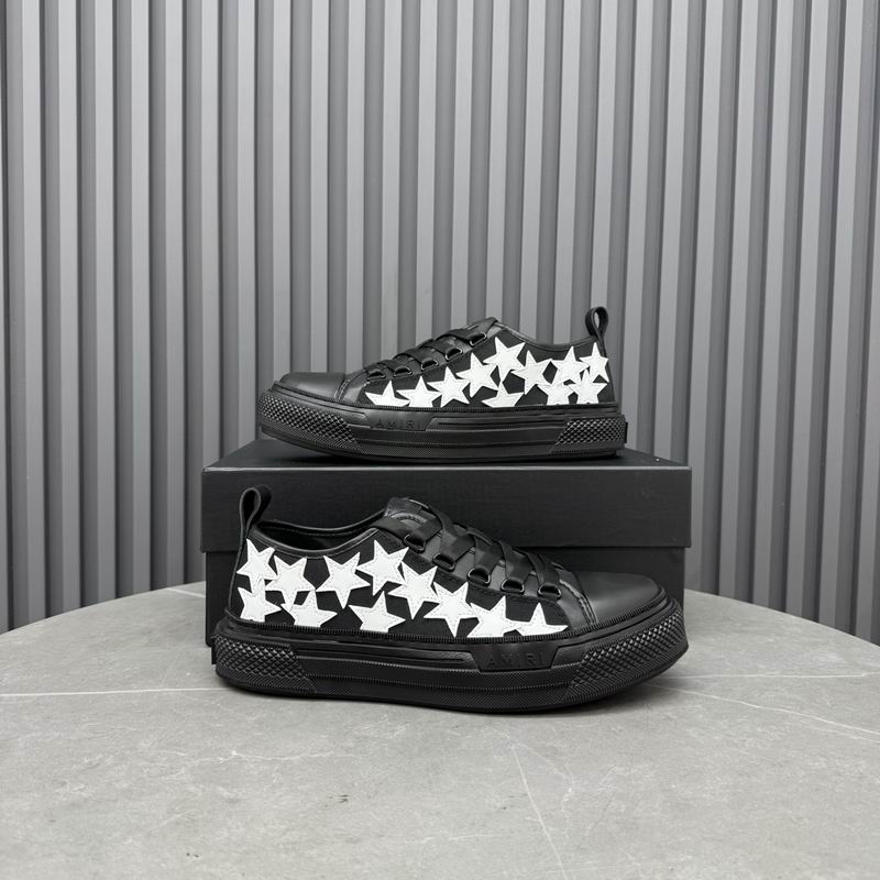 AMIRI Black & White Star Low-Top Sneakers