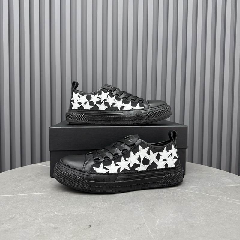AMIRI Black & White Star Low-Top Sneakers