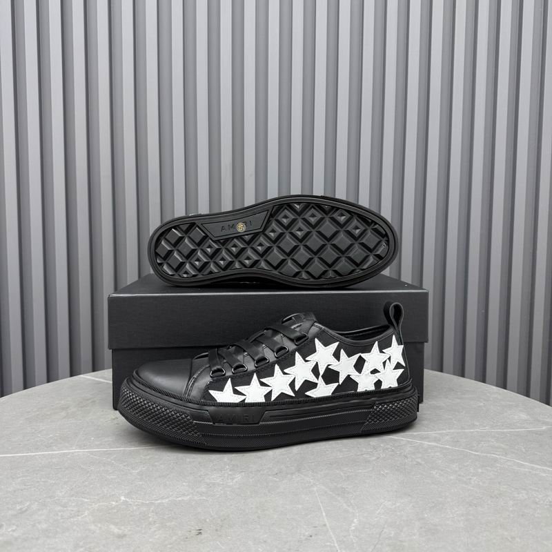 AMIRI Black & White Star Low-Top Sneakers